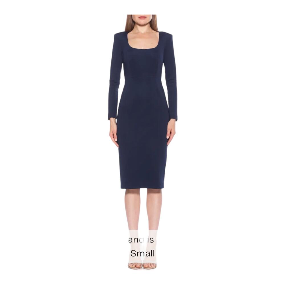 Alexia Admor dress Alina scoop neck long sleeve sheath X-Large XL